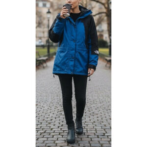 *Flawed The North Face GORE-TEX Blue Jacket Shell Women's Size Small Vintage Y2k